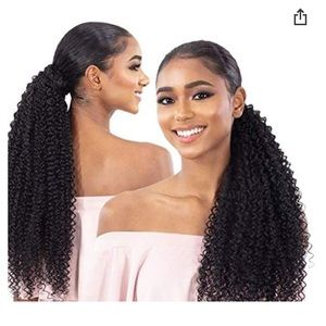 Organique pony pro wrap around pony synthetic pony tail Bohemian curl 32 inches
